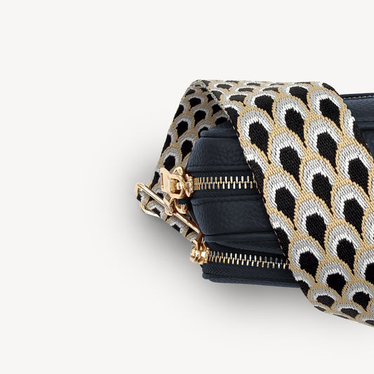 Black & Grey Peacock Strap