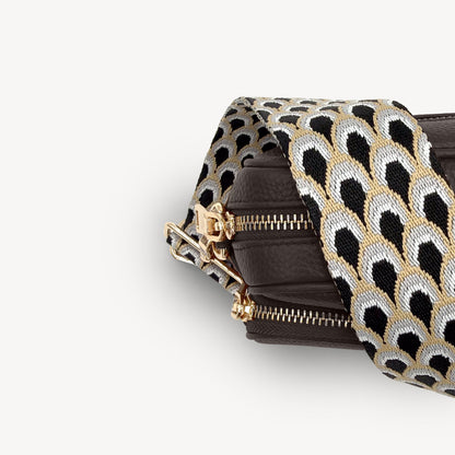 Black & Grey Peacock Strap