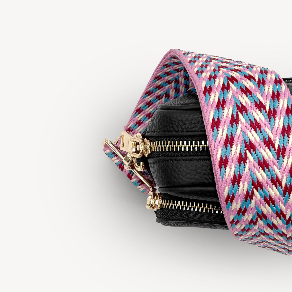 Pink & Blue Herringbone Strap