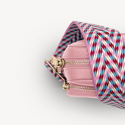 Pink & Blue Herringbone Strap