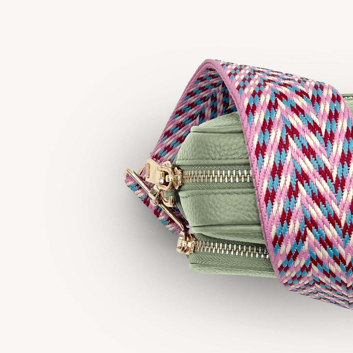 Pink & Blue Herringbone Strap