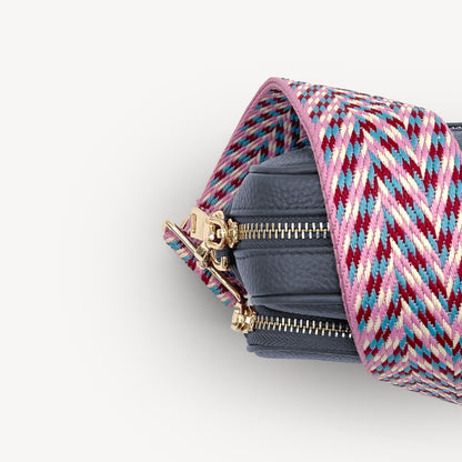 Pink & Blue Herringbone Strap