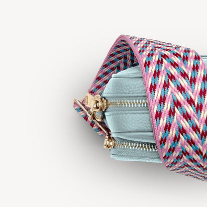 Pink & Blue Herringbone Strap