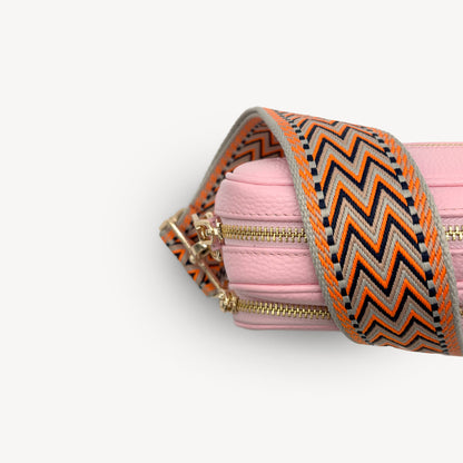 Orange, Black & Stone Aztec Strap