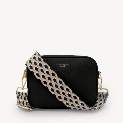 Black & Grey Peacock Strap