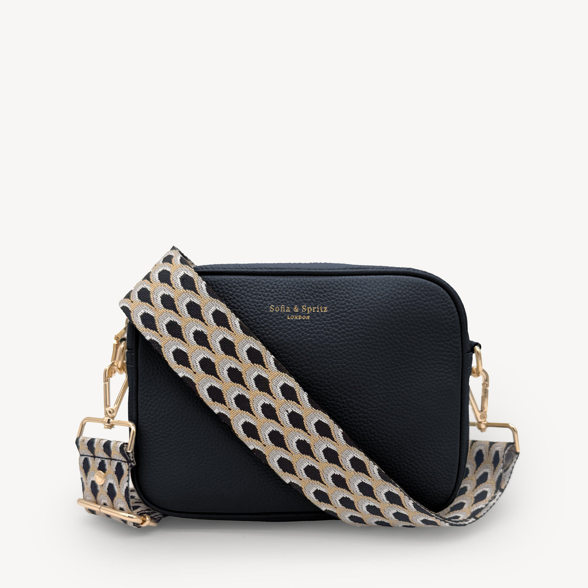 Black & Grey Peacock Strap