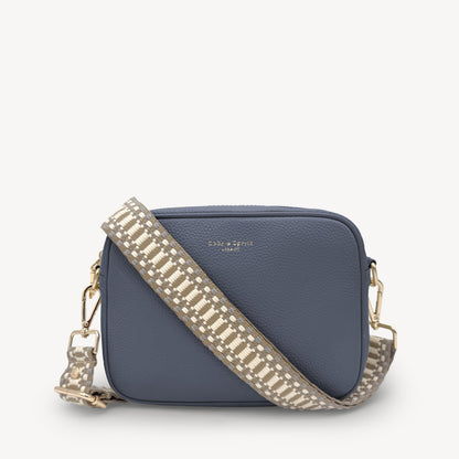 Taupe & White Stitch Strap