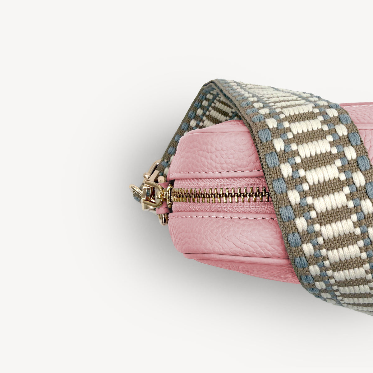 Taupe & White Stitch Strap