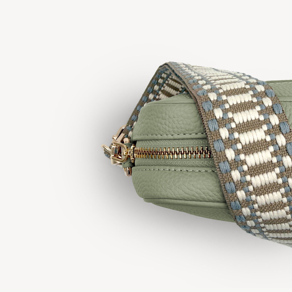 Taupe & White Stitch Strap
