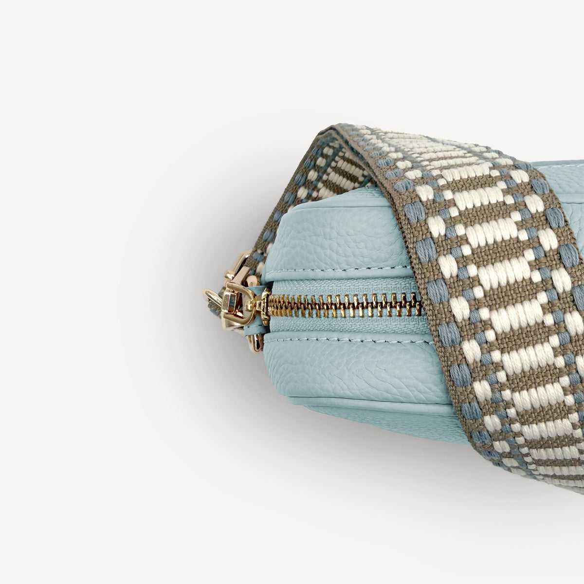 Taupe & White Stitch Strap