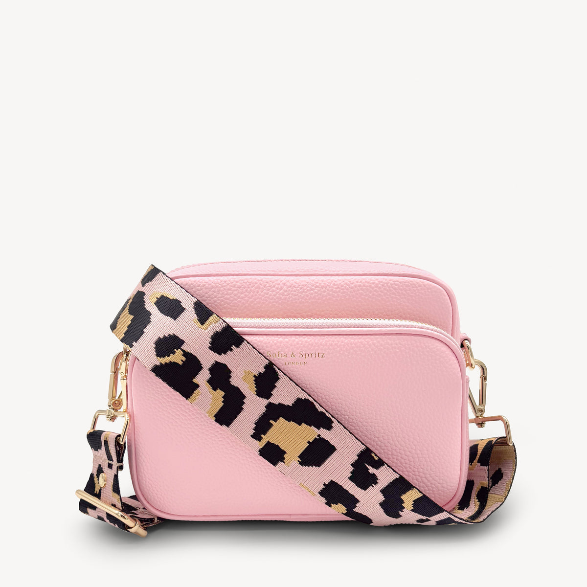 Pale Pink & Gold Leopard Strap