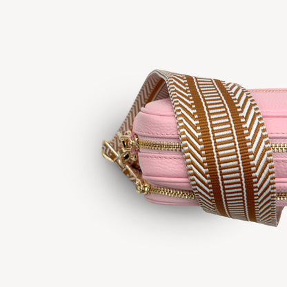 Tan & White Stripe Aztec Strap