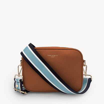 Sky Blue & Black Stripe Strap
