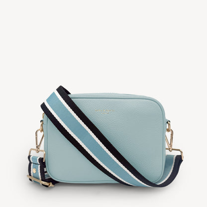 Sky Blue & Black Stripe Strap