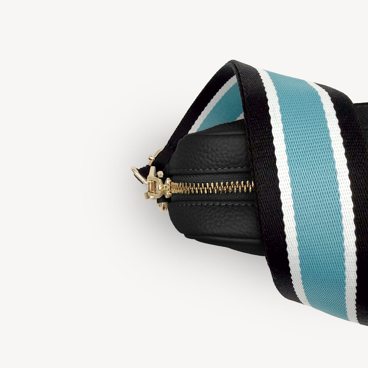 Sky Blue & Black Stripe Strap