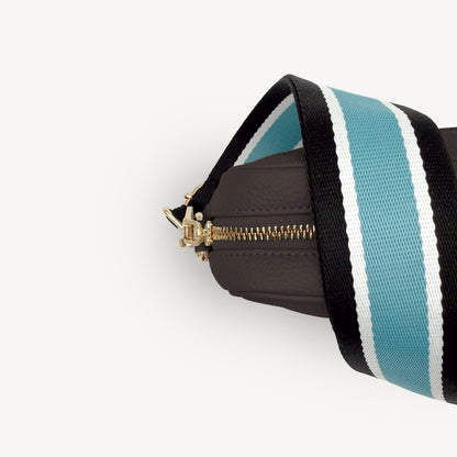 Sky Blue & Black Stripe Strap