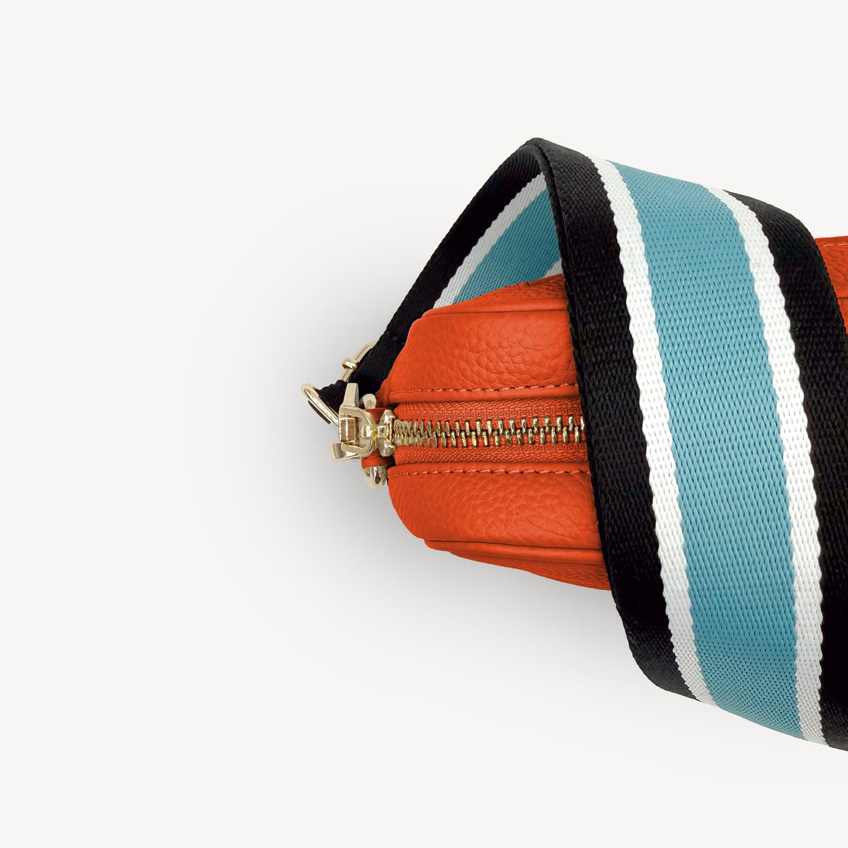 Sky Blue & Black Stripe Strap