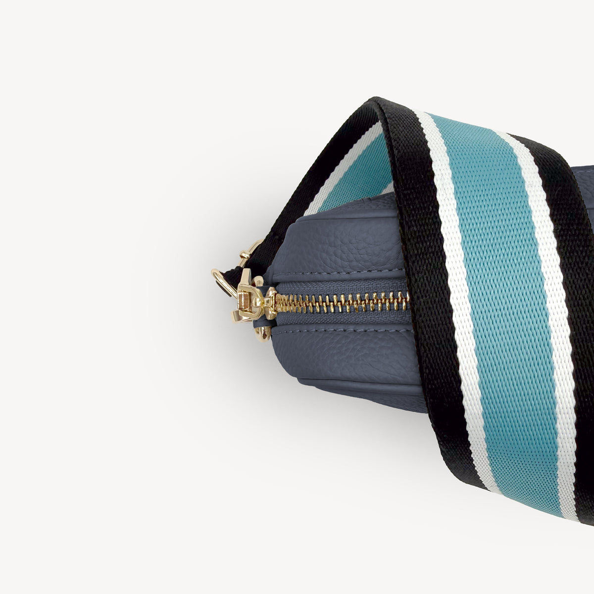 Sky Blue & Black Stripe Strap