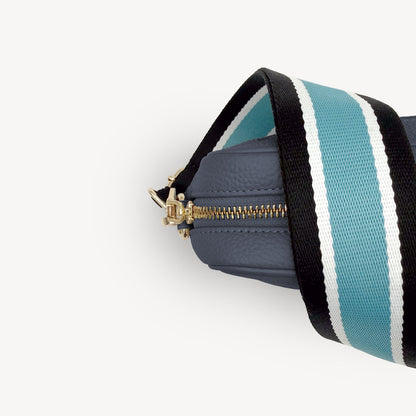 Sky Blue & Black Stripe Strap