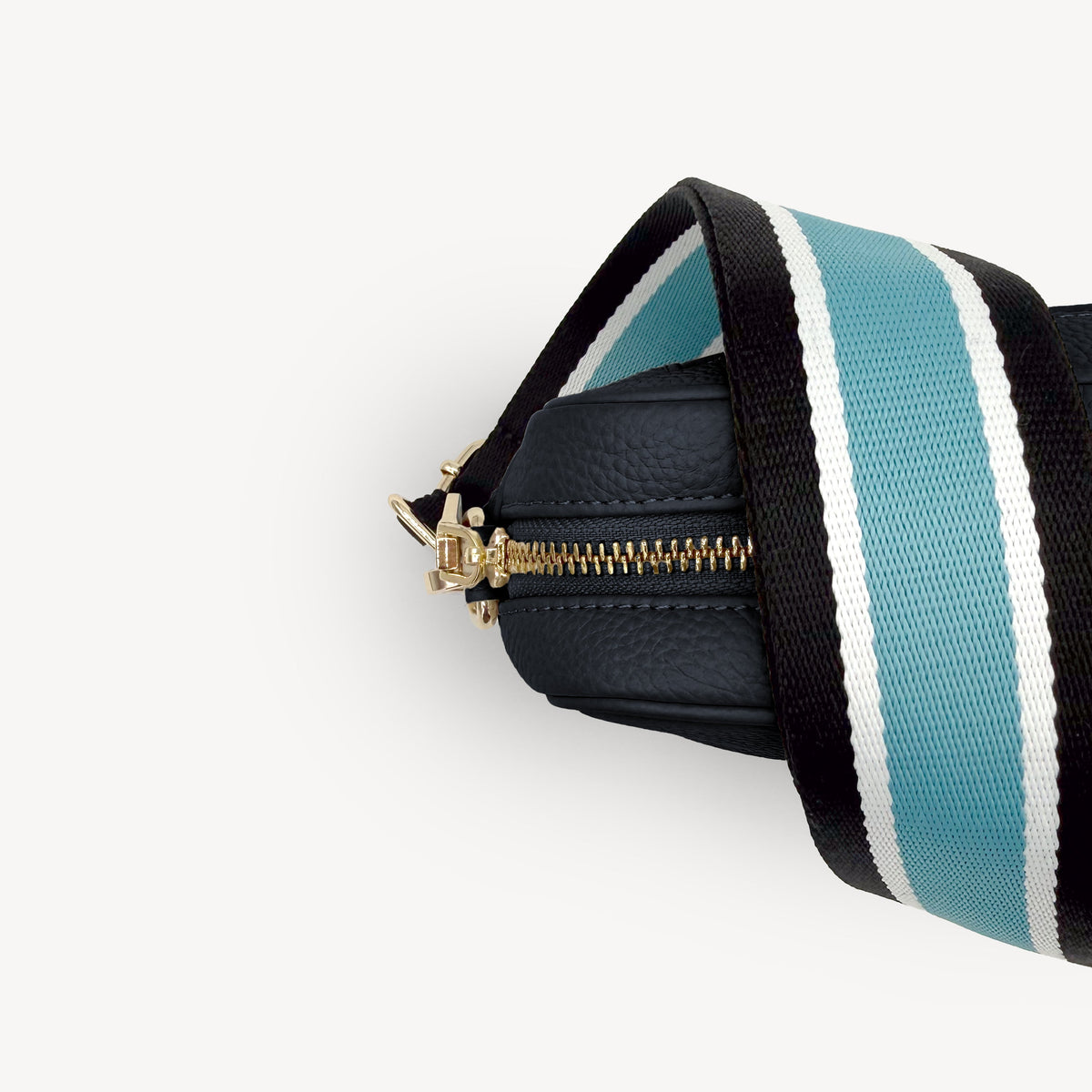 Sky Blue & Black Stripe Strap