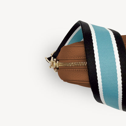 Sky Blue & Black Stripe Strap