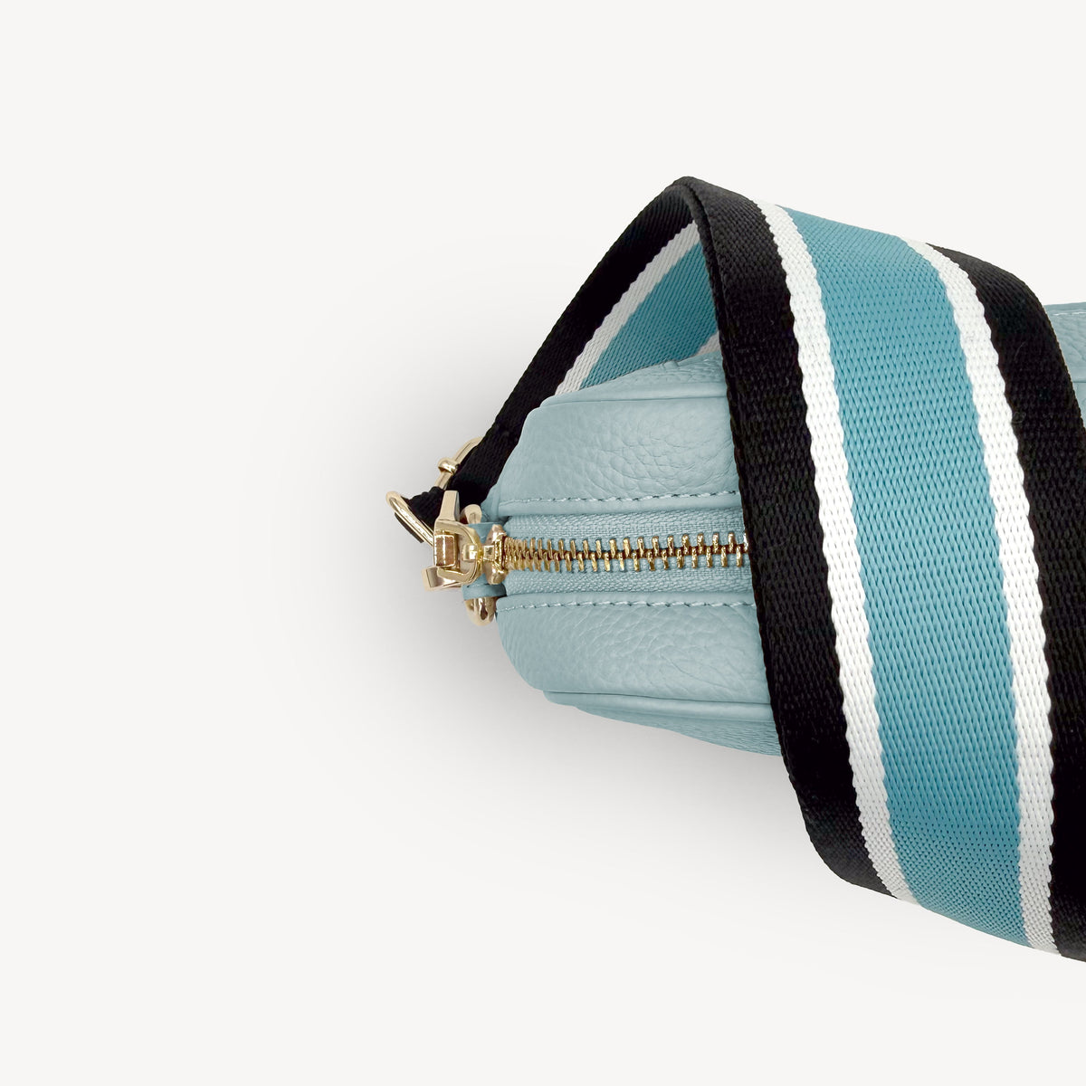 Sky Blue & Black Stripe Strap