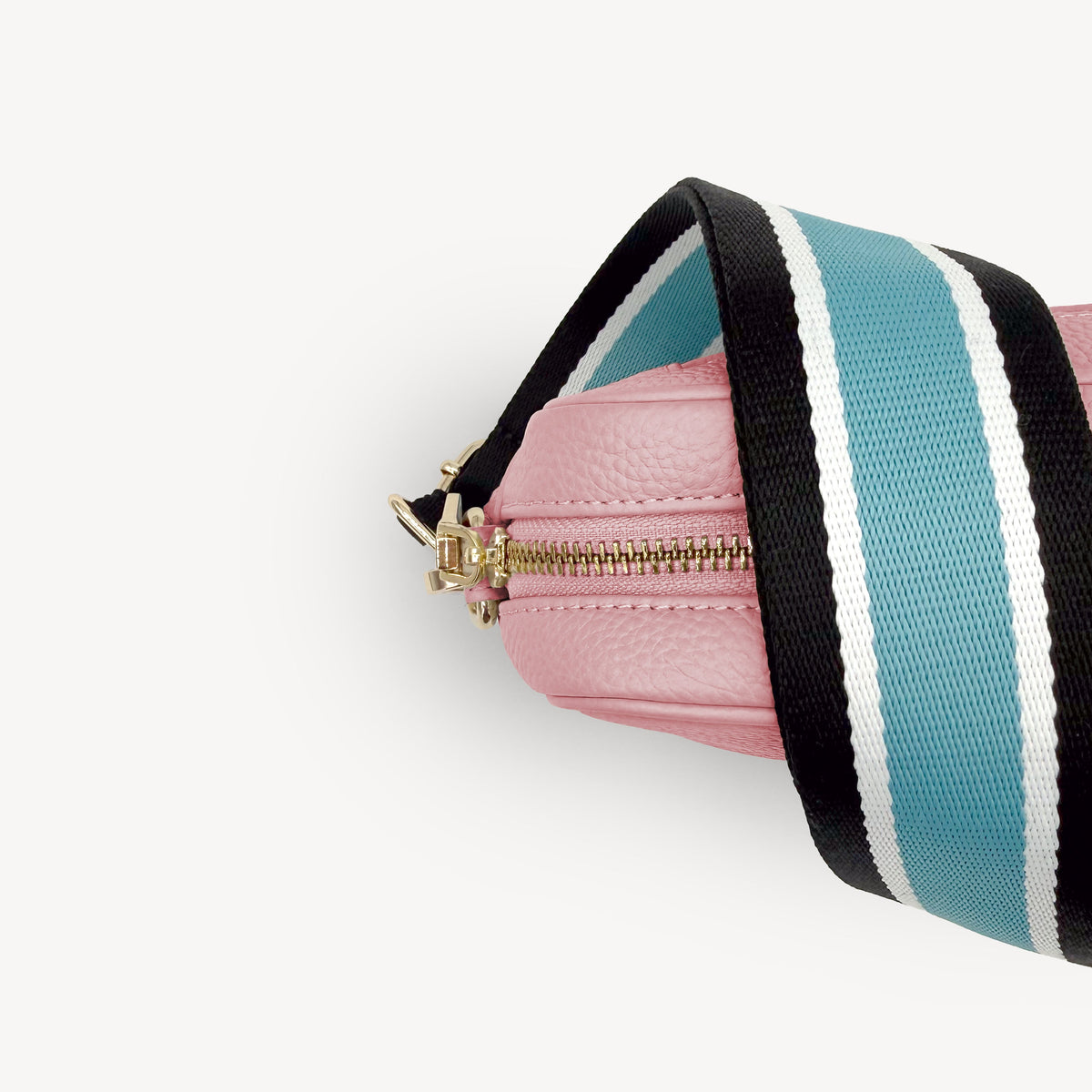 Sky Blue & Black Stripe Strap