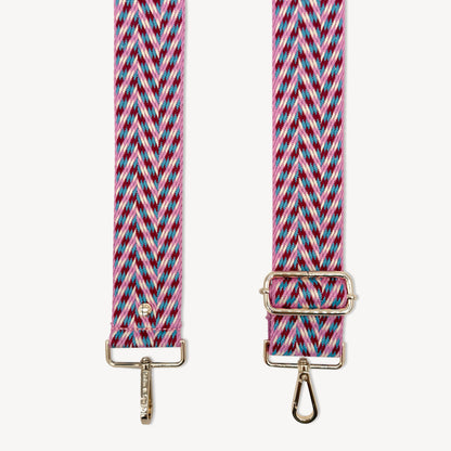 Pink & Blue Herringbone Strap