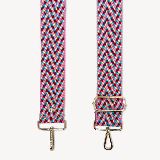 Pink & Blue Herringbone Strap