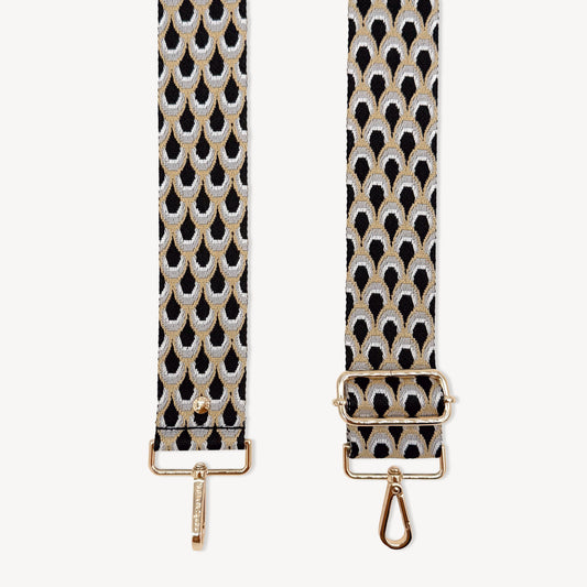 Black & Grey Peacock Strap