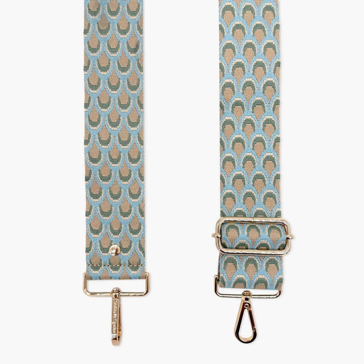 Sky Blue & Stone Peacock Strap