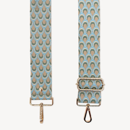 Sky Blue & Stone Peacock Strap
