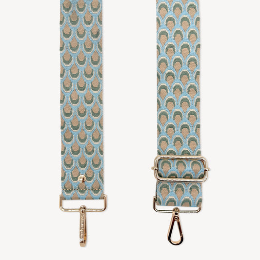 Sky Blue & Stone Peacock Strap