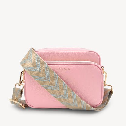 Pale Blue & Tan Arrow Strap