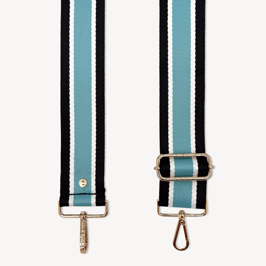 Sky Blue & Black Stripe Strap