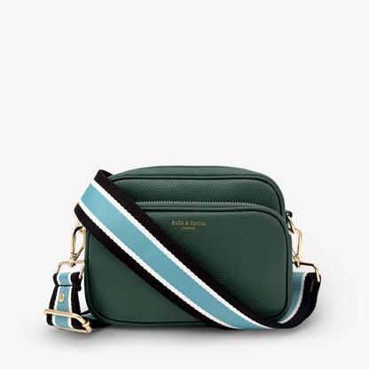 Sky Blue & Black Stripe Strap