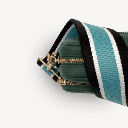 Sky Blue & Black Stripe Strap