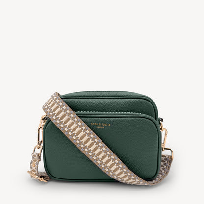 Taupe & White Stitch Strap