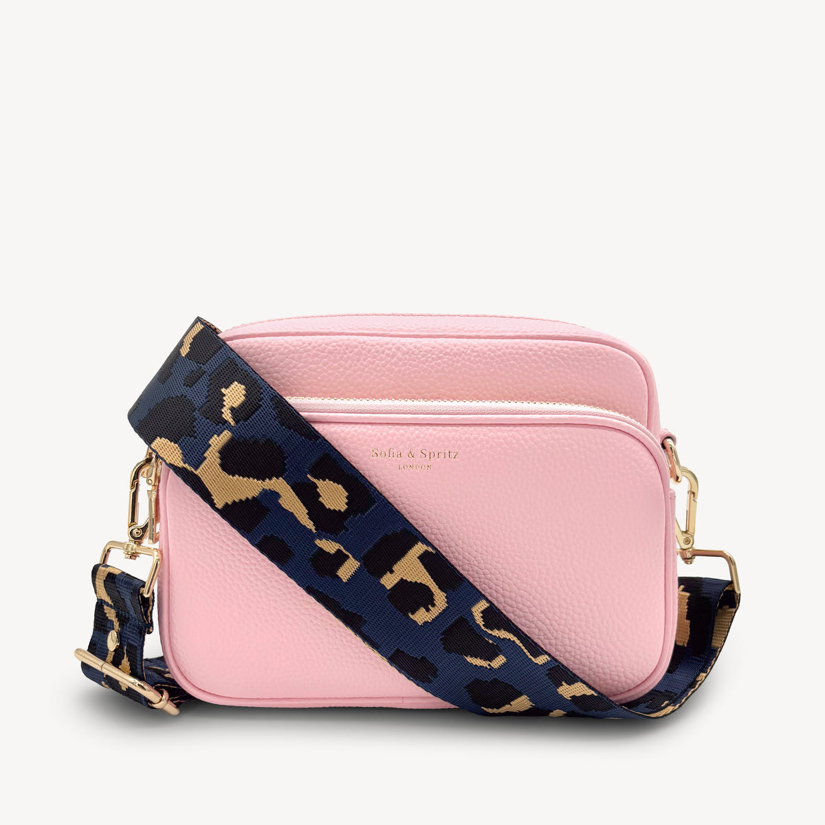 Navy & Gold Leopard Strap