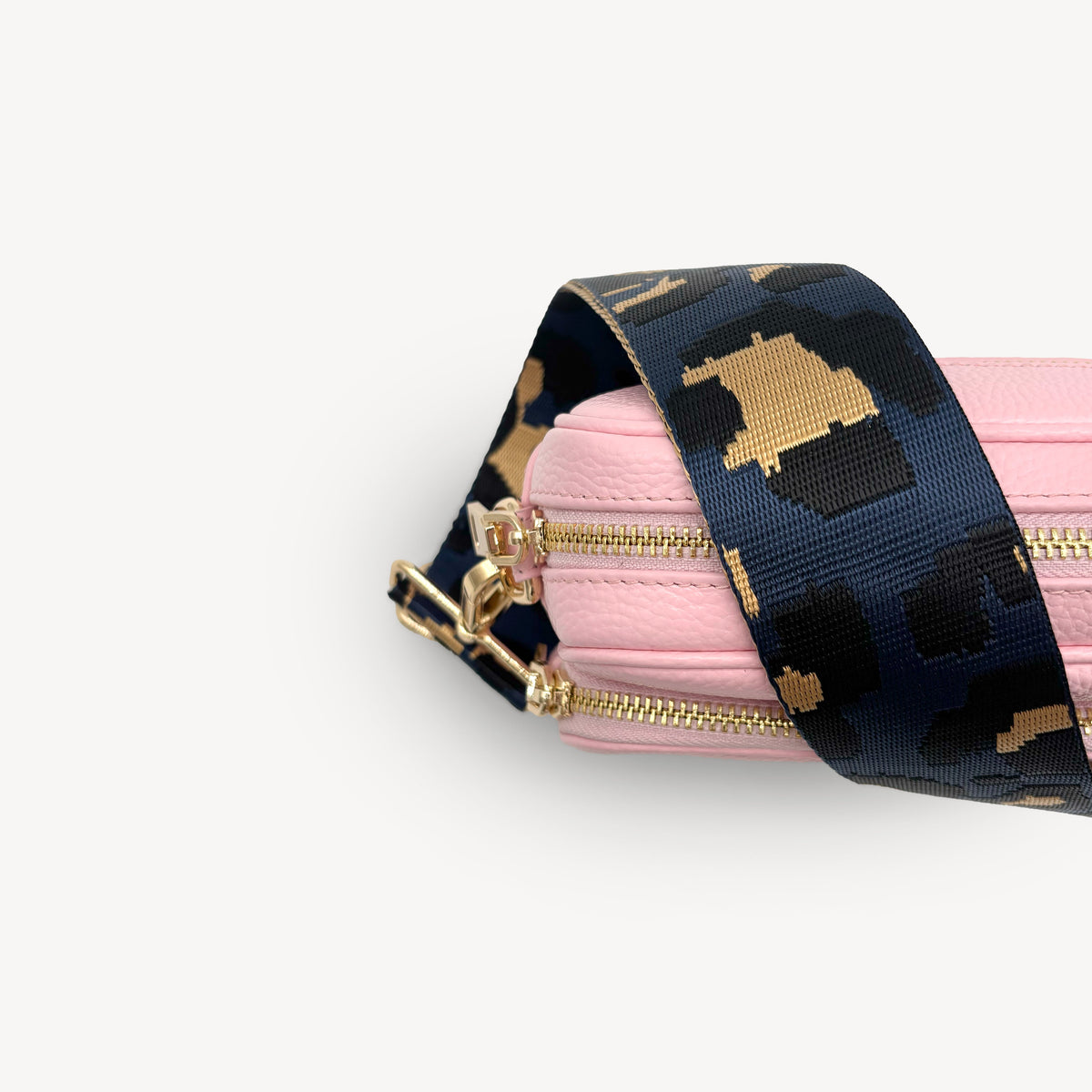 Navy & Gold Leopard Strap
