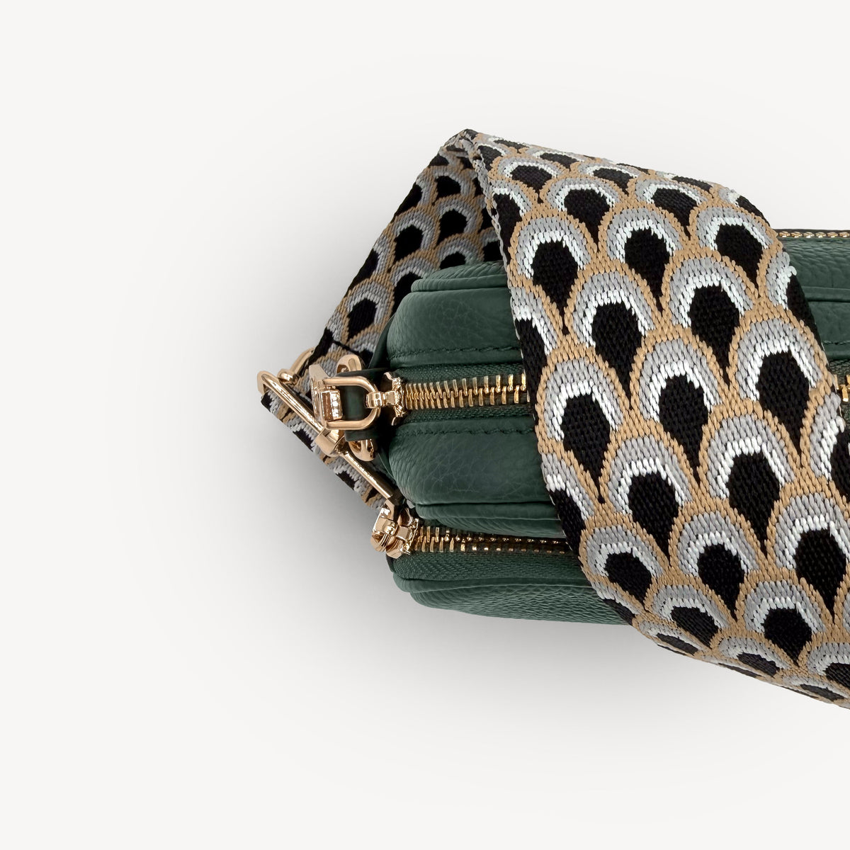 Black & Grey Peacock Strap