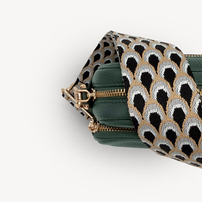 Black & Grey Peacock Strap
