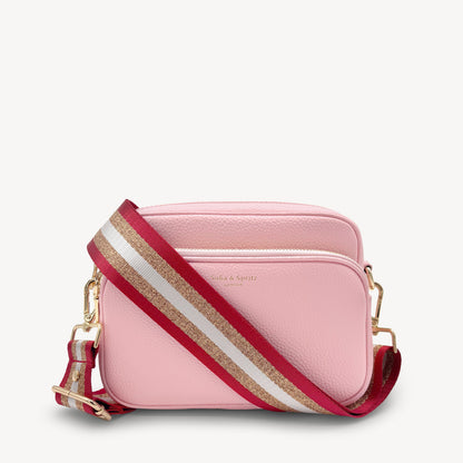 Red & Gold Glitter Stripe Strap