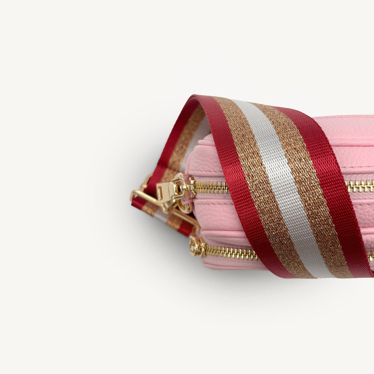 Red & Gold Glitter Stripe Strap
