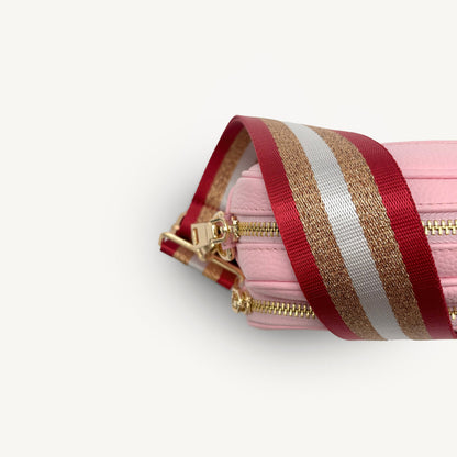 Red & Gold Glitter Stripe Strap