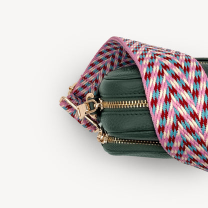 Pink & Blue Herringbone Strap
