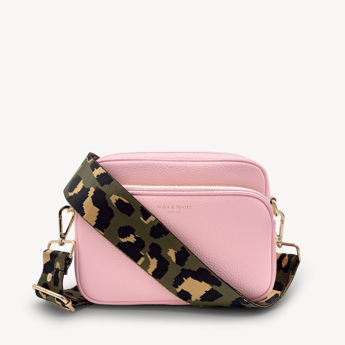 Olive Green & Gold Leopard Strap