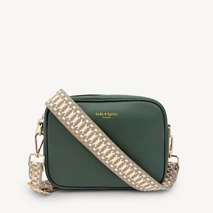 Taupe & White Stitch Strap