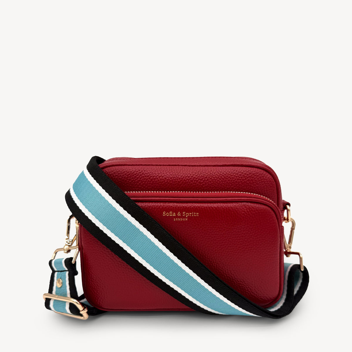 Sky Blue & Black Stripe Strap