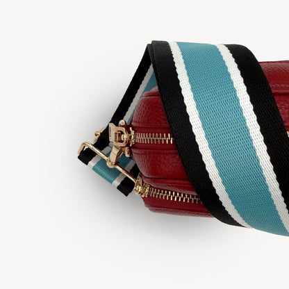 Sky Blue & Black Stripe Strap